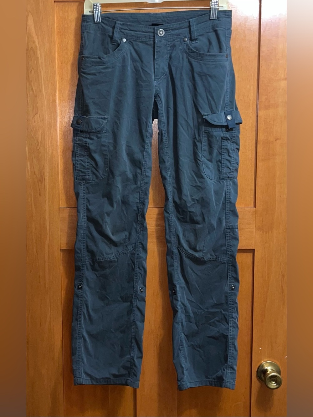 KÜHL Splash Roll-Up Cargo Hiking Pants Women's Sz 2 Regular Gray Outdoor Travel